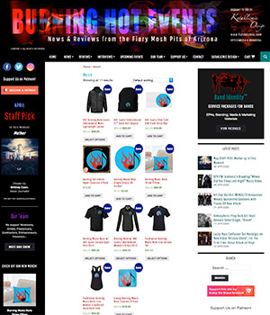 Burning Hot Events, Merch Page